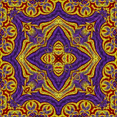 3d effect - abstract kaleidoscopic mosaic style fractal pattern
