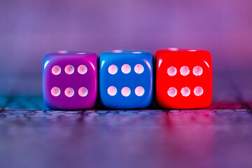 Dice for board game and role-playing game