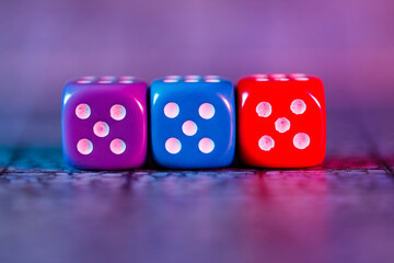 Dice for board game and role-playing game