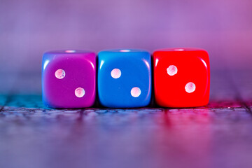 Dice for board game and role-playing game