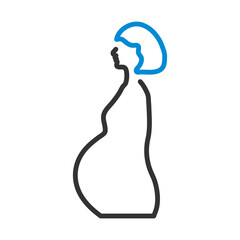 Pregnant Woman With Baby Icon
