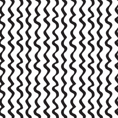 Tangled curved line seamless pattern. Handwritten doodles. Lines and shapes