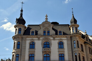 Altbau auf dem Marktplatz in Basel