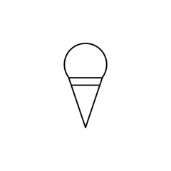 Ice Cream, Dessert, Sweet Thin Line Icon Vector Illustration Logo Template. Suitable For Many Purposes.