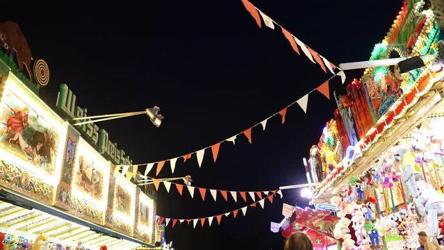 County Fair Laights At Night. 