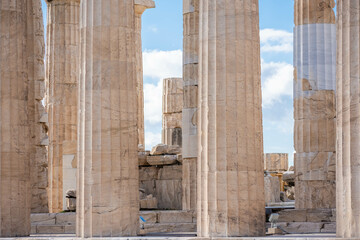 The Parthenon in the Acropolis of Athens Greece