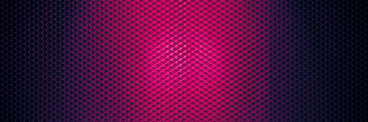 Red panoramic honeycomb texture background.