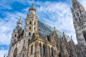 Fototapeta na wymiar View of the Stephansdom, Cathedral of Vienna, Austria