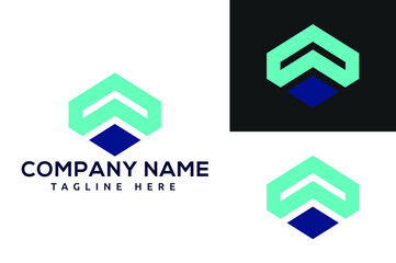 Letter A Logo abstract design vector Linear style. Business Technology Hi-tech Science Maze icon.