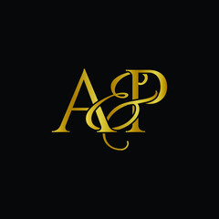 A and P , AP logo initial vector mark , AP luxury logo