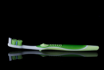 Tooth brush isolated on a black background