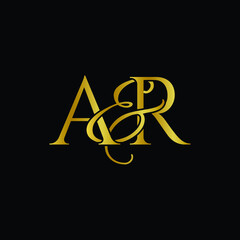 A and R , AR logo initial vector mark , AR luxury logo