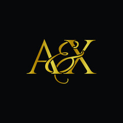 A and X , AX logo initial vector mark AX , luxury logo