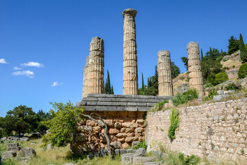 Obraz premium View at the archaeological site of Delfi in Greece