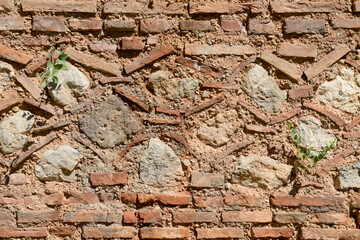 Fototapeta premium Stone wall at the archaeological site of Delfi in Greece