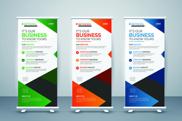 Corporate Business Roll up banner, Stand Banner Template
