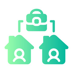 work from home glyph icon