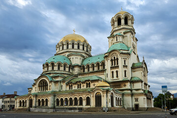 Fototapeta na wymiar Cathedral of Alexander Nevsky in Sofia