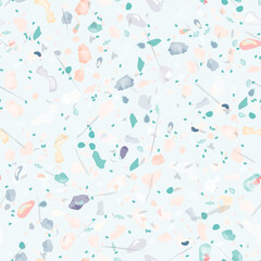 Terrazzo Texture Vector. Flooring Seamless Pattern