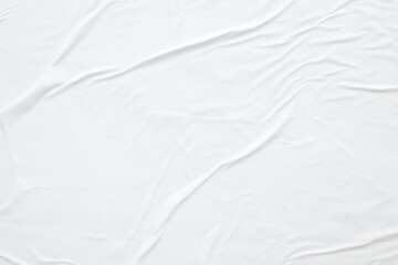 white crumpled and creased paper poster texture background