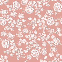  Seamless floral rose pattern background