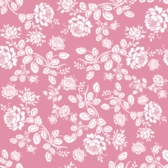  Seamless floral rose pattern background