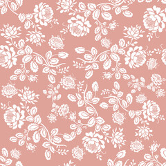  Seamless floral rose pattern background