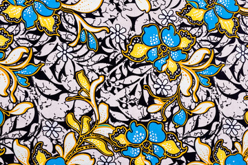 Batik sarong pattern background in Thailand, traditional batik sarong in Asian.