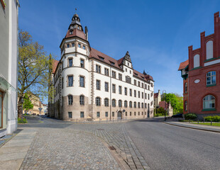 Fototapeta premium Cottbus, Germany. View of historic building of District Court (Amtsgericht)