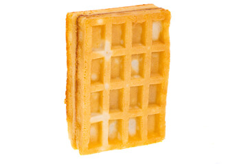 waffles with chocolate isolated