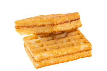 waffles with chocolate isolated