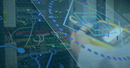 Image of data processing over servers