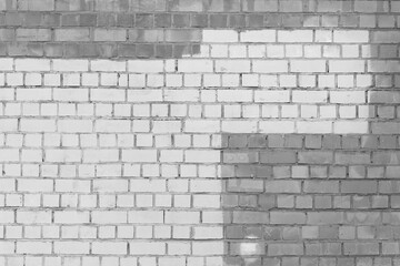 Brick wall grey white facade exterior urban building with empty space paint design object blank sample background