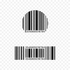 Barcode realistic vector icon isolated. Bar code
