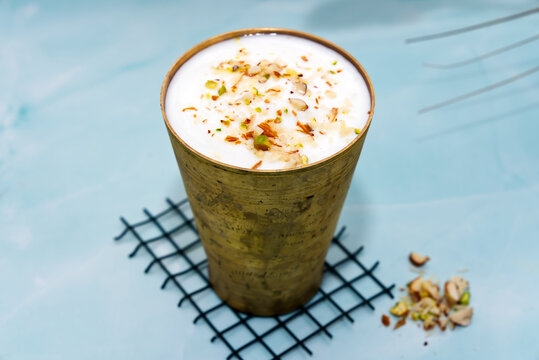 Sweet Lassi Made Of Yoghurt 