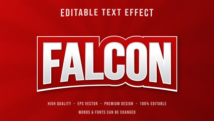 Falcon Text Effect, Editable Premium Text Effect, Editable font style effect, Text style effect.