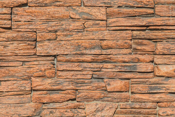 Stone Abstract Tile Brown Wall Pattern Texture Exterior Facade Background