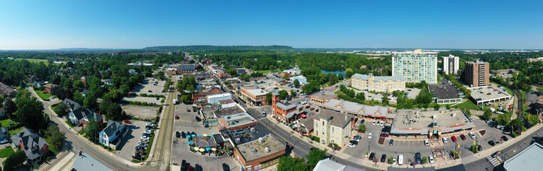 Fototapeta na wymiar Aerial panorama scene of Milton, Ontario, Canada