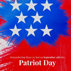 Illustration of remembering those we lost on september 11th this patriot day with star shapes