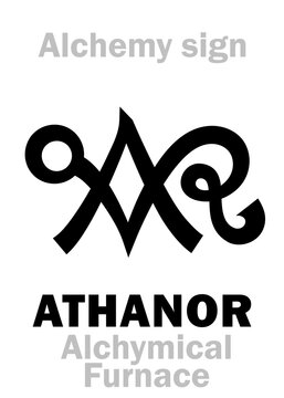 Alchemy Alphabet: ATHANOR (arab.: Al-tannoor), Alchymical furnace, also: Philosophical furnace, Furnace of Arcana, The Tower furnace &mdash; furnace for alchemical digestion, medi&aelig;val chemical apparatus.