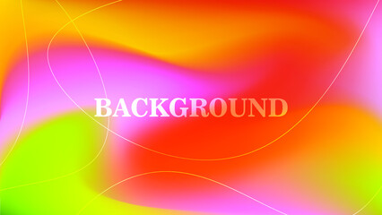 Bright abstract background. Vector illustration. Smooth neon gradient.