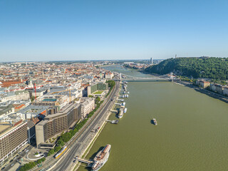 Hungary - View of Budapest from the drone