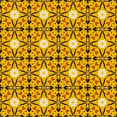 Seamless Background Garden Nature Butterfly Damask Pattern Art