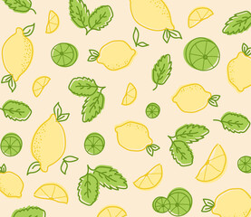 Lemon Lime and Mint pattern