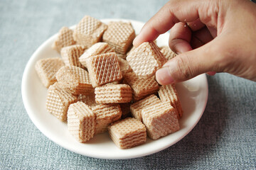 detail short of wafer roll chocolate