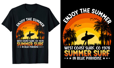 Enjoy the Summer typography t-shirt design