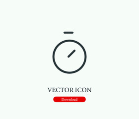 Clock vector icon. Editable stroke. Symbol in Line Art Style for Design, Presentation, Website or Mobile Apps Elements, Logo.  symbol illustration. Pixel vector graphics - Vector