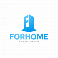 Real estate or house logo with simple style and gold and black color in vector