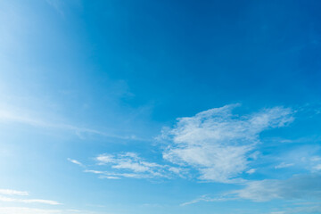 beautiful airatmosphere bright blue sky background abstract clear texture with white clouds.