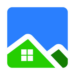 flat house logo icon